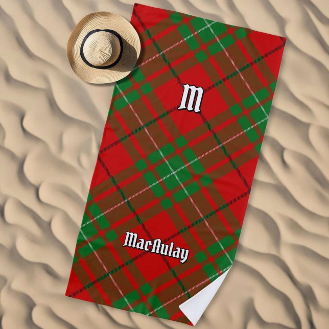 Clan MacAulay Tartan Beach Towel (Creator Uploaded)
