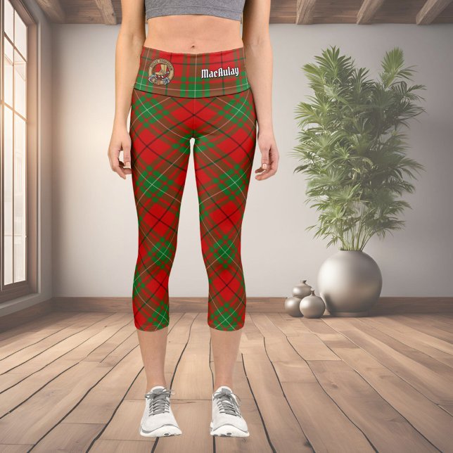 Clan MacAulay Tartan Capri Leggings (Creator Uploaded)