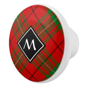 Clan MacAulay Tartan Ceramic Knob