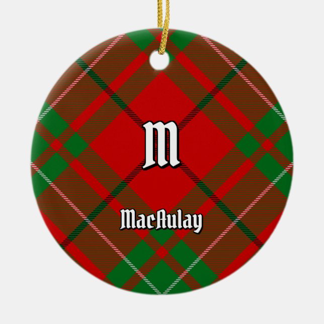 Clan MacAulay Tartan Ceramic Ornament (Front)
