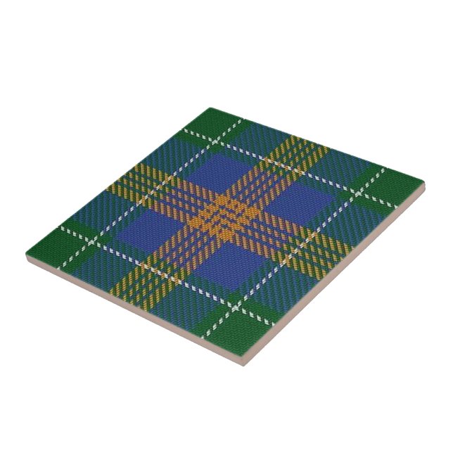Clan MacAuliffe McAuliffe Irish Expressions Tartan Ceramic Tile (Side)