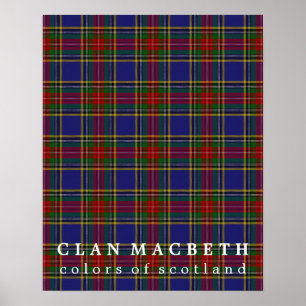 Clan MacBeth Colours of Scotland Tartan Poster