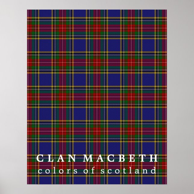 Clan MacBeth Colours of Scotland Tartan Poster (Front)