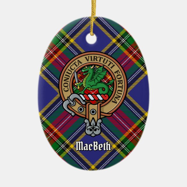 Clan MacBeth Crest Ceramic Ornament (Front)