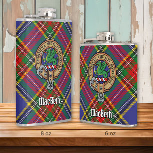 Clan MacBeth Crest Flask