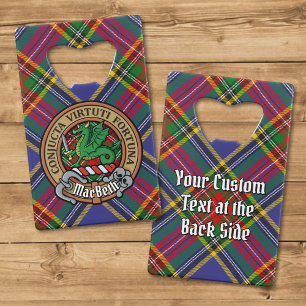 Clan MacBeth Crest over Tartan