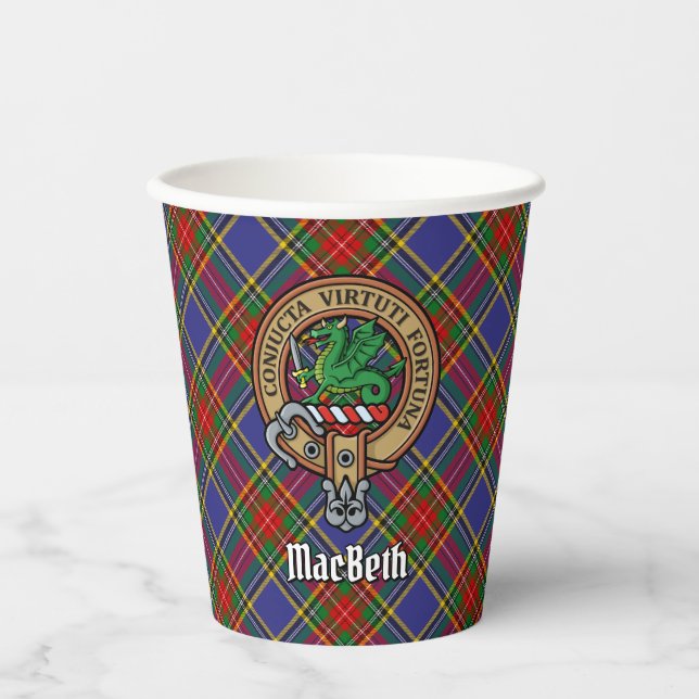 Clan MacBeth Crest Paper Cups (Front)
