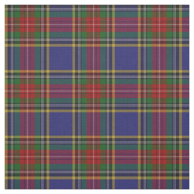 Clan MacBeth Scottish Tartan Plaid Fabric (Swatch)