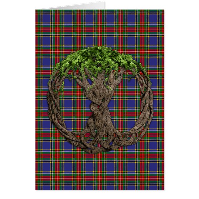 Clan MacBeth Tartan And Celtic Tree Of Life (Front)