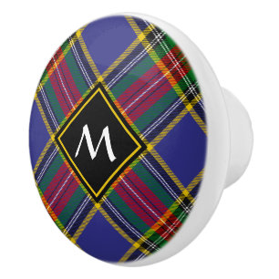 Clan MacBeth Tartan Ceramic Knob