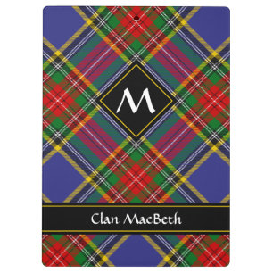 Clan MacBeth Tartan Clipboard