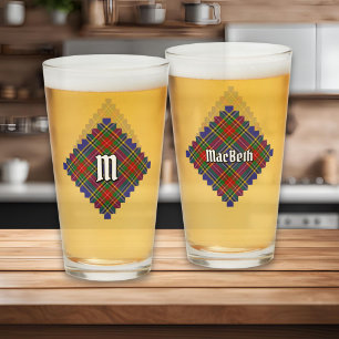 Clan MacBeth Tartan Glass
