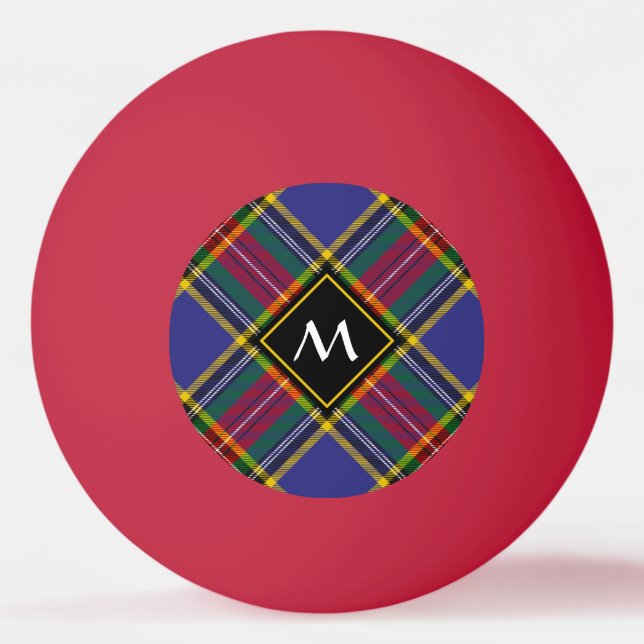 Clan MacBeth Tartan Ping Pong Ball (Front)