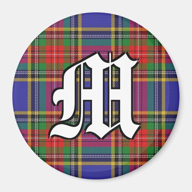 Clan MacBeth Tartan Plaid Accents Magnet (Front)