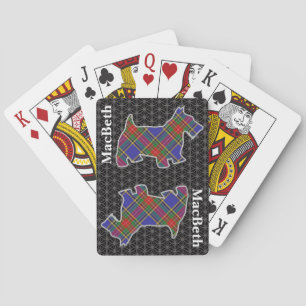 Clan MacBeth Tartan Scottish Terrier Playing Cards