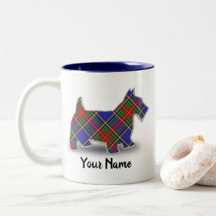 Clan MacBeth Tartan Scottish Terrier Two-Tone Coffee Mug
