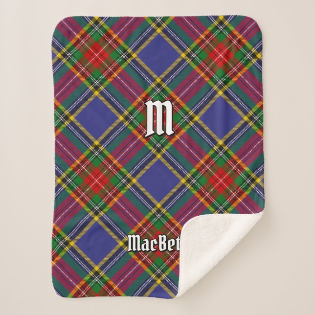 Clan MacBeth Tartan Sherpa Blanket (Front)
