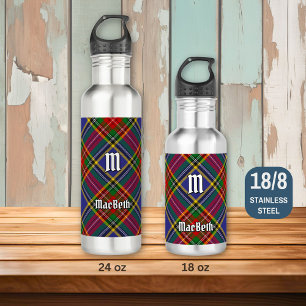 Clan MacBeth Tartan Stainless Steel Water Bottle