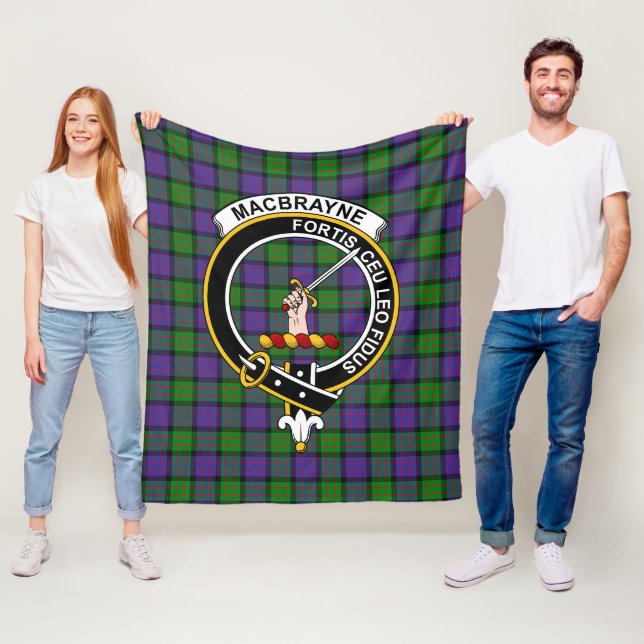 Clan MacBrayne Tartan Plaid Fleece Blanket (In Situ)