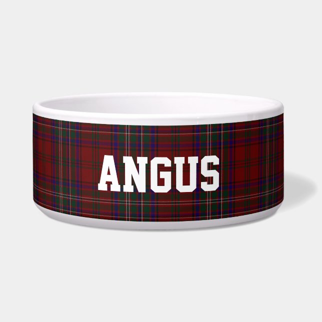 Clan MacClure Custom Tartan Plaid Pet Bowl (Front)