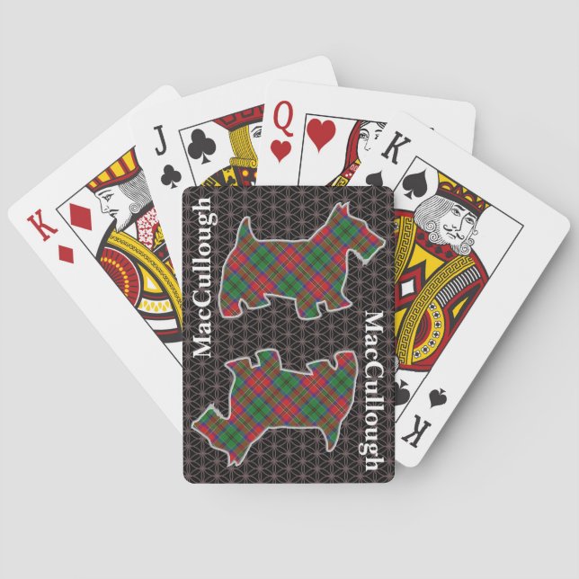 Clan MacCulloch Tartan Scottish Terrier Playing Cards (Back)