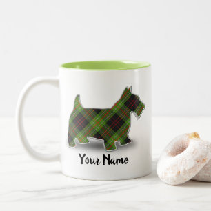 Clan MacDiarmid Tartan Scottish Terrier Two-Tone Coffee Mug