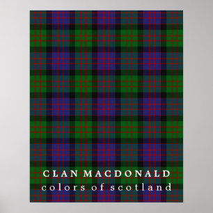 Clan MacDonald Colours of Scotland Tartan Poster