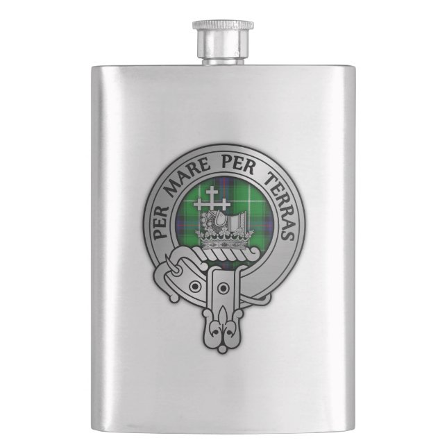 Clan MacDonald Crest Flask (Front)