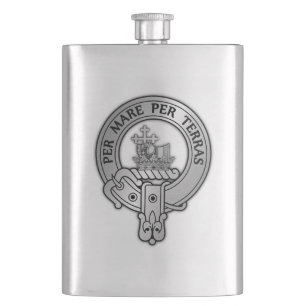 Clan MacDonald Crest Flask