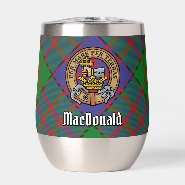 Clan MacDonald Crest over Tartan (Front)