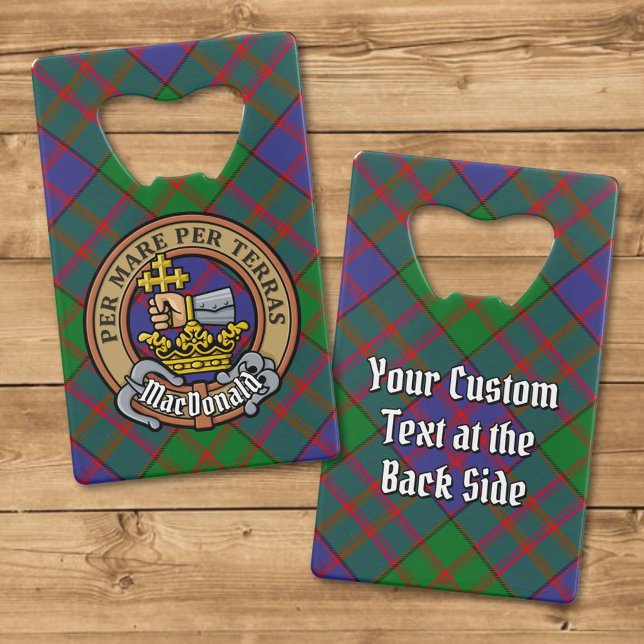 Clan MacDonald Crest over Tartan (Creator Uploaded)