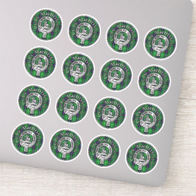 Clan MacDonald Crest & Tartan (Detail)