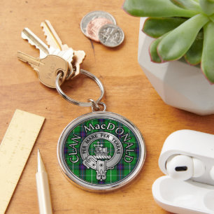 Clan MacDonald Crest & Tartan Key Ring