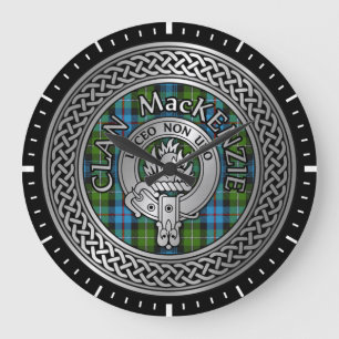 Clan MacDonald Crest & Tartan Knot Large Clock