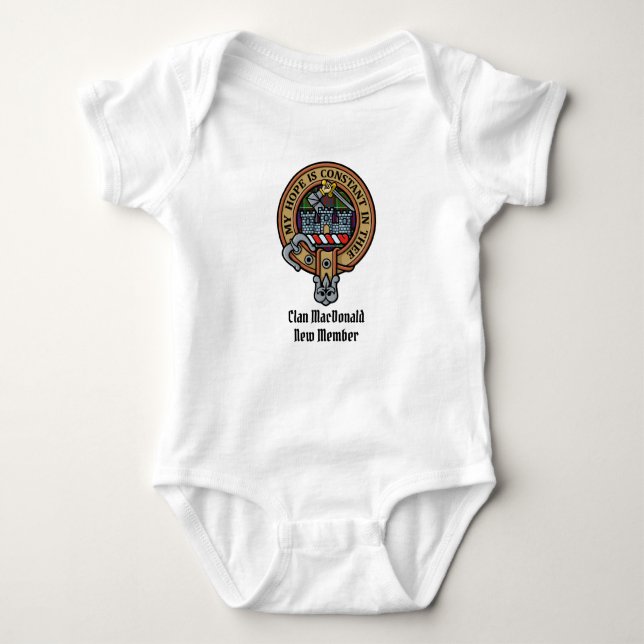 Clan MacDonald of Clanranald Crest Baby Bodysuit (Front)