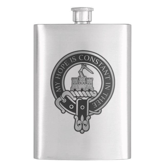 Clan MacDonald of Clanranald Crest Flask (Front)