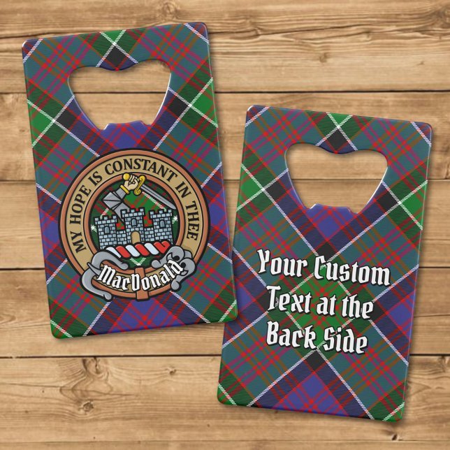 Clan MacDonald of Clanranald Crest over Tartan (Creator Uploaded)