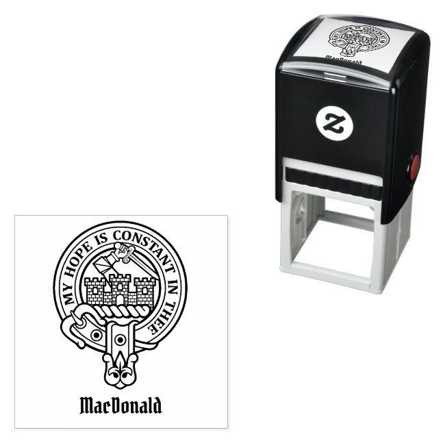 Clan MacDonald of Clanranald Crest Self-inking Stamp (In Situ)