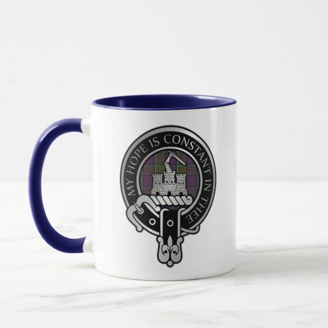 Clan MacDonald of Clanranald Crest & Tartan Mug (Left)