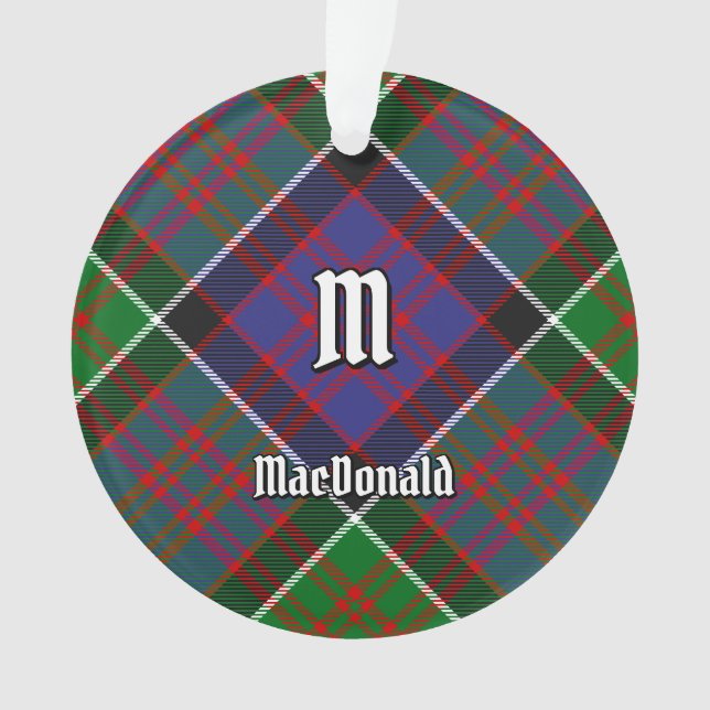 Clan MacDonald of Clanranald Tartan Ornament (Front)