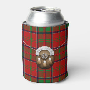 Clan MacDonald Of Glencoe Tartan And Sporran Can Cooler