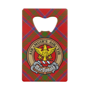 Clan MacDonald of Keppoch Crest over Tartan