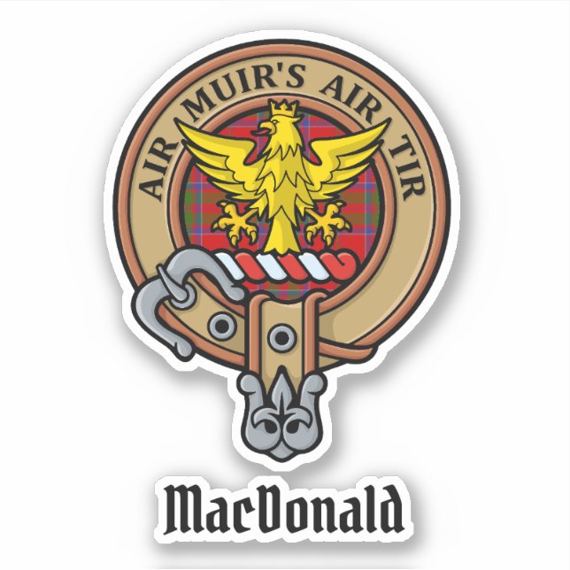 Clan MacDonald of Keppoch Crest Sticker (Front)