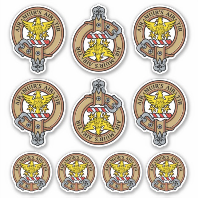 Clan MacDonald of Keppoch Crest Sticker Set (Front)