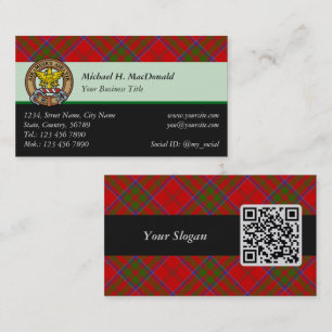 Clan MacDonald of Keppoch Tartan Business Card