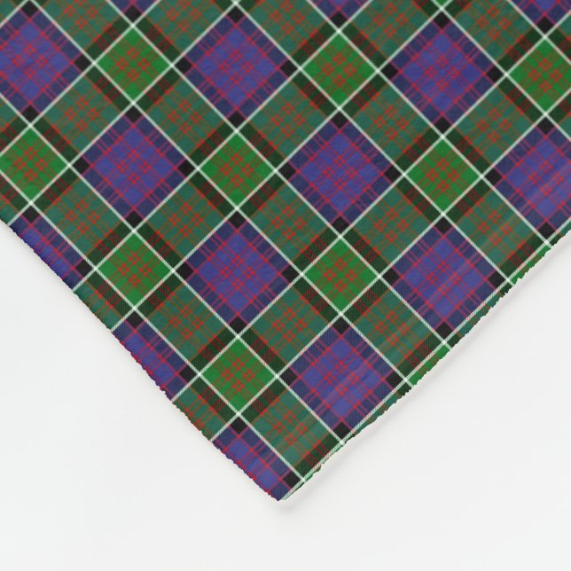Clan MacDonald Of Ranald Tartan Fleece Blanket (Corner)