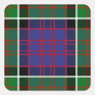 Clan MacDonald Of Ranald Tartan Square Sticker