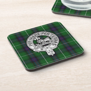 Clan MacDonald of the Isles Crest & Tartan Coaster