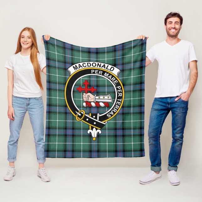 Clan MacDonald Of The Isles Hunting Modern Macdona Fleece Blanket (In Situ)