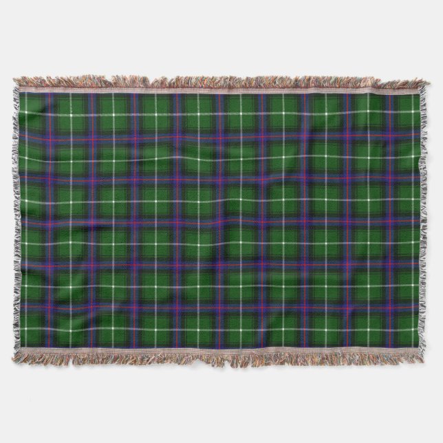 Clan MacDonald Of The Isles Tartan Throw Blanket (Front)